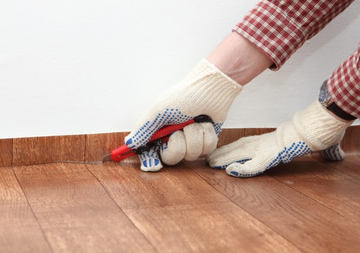 Linoleum verlegen - foto